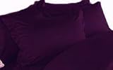 300TC Egyptian Cotton PillowCase Pair (2) STANDARD SOLID PLUM BY MARRIKAS