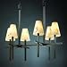 Justice Design Group - FAL-8956-50-DBRZ: Linear Family 6-Light Crossbar Chandelier w/...