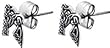 Celtic Letter "A" Pewter Stud Earrings