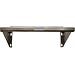 Stainless Steel Wall Shelf - 12" Deep: 36"W x 12"D