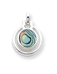 Sterling Silver Abalone Pendant w/Chain