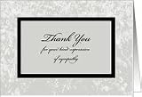 Sympathy or Funeral Thank You Card -- Classic Sympathy Thank You Card