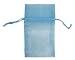 Light Blue Organza Drawstring Gift Bags 4x6 Inch (12 Bags)
