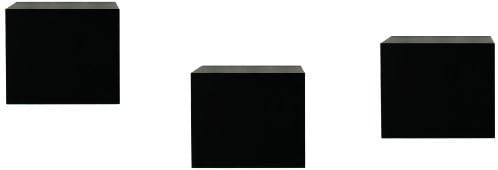 Gallery Solutions Black Block Party Decorative Wall Cubes, 3-Piece by Pinnacle Frame