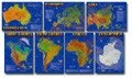 CARSON DELLOSA CD-1948 BB SET SEVEN CONTINENTS OF WORLD-7 PHYSICAL MAPS 17 X 24