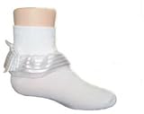 Girls White Ruffle Socks
