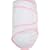 Miracle Blanket - White with Pink Trim Swaddle Blanket