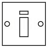 Premier 1G 45 Amp Single Cooker Switch With Neon Polished Chrome (P52PC)