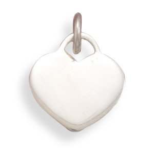 Sterling Silver Engravable Heart Pendant