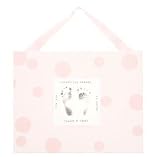 Baby Footprint Kit and Canvas , Pink Bubbles