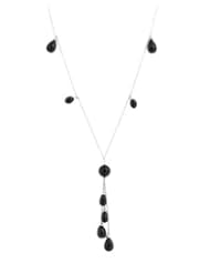 C.Z & BLACK NECKLACE