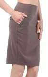 Buy Best Price Above the Knee Plain Front Two Pocket Stretch Pencil Skirt - ( 2 Colors )