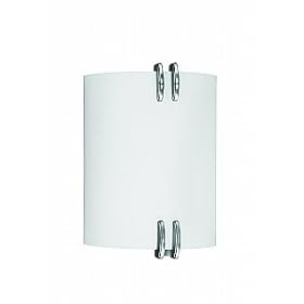 American Fluorescent CEW113PNEC Century Outdoor Sconce, Smooth White Acrylic Diffuser with Sculptured Nickel Details, 13W