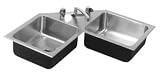 Just Corner Bowl Continental Topmount Stainless Steel Sink, CCS-1416-B-GR