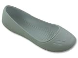 New Fashion Womens Slip On Ballet Flats Shoes Rubber Waterproof (7, White 2010-1)