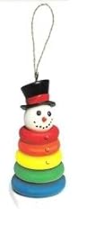 Fisher Price Rock A Stack Snowman Christmas Ornament by Basic Fun