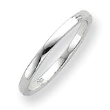 Sterling Silver 2mm Comfort Fit Flat Band