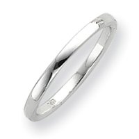 Sterling Silver 2mm Comfort Fit Flat Band
