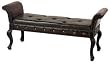 Victorian Ottoman Bench 54 Wide X 24" Height X 16" Bia Cast Leather"