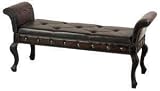 Victorian Leather Ottoman Bench 54 Wide X 24 Height X 16