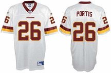 Reebok Washington Redskins Clinton Portis Replica White Jersey Large