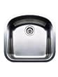 Blanco BL440087 Blanco Elements 9-Inch Deep Single Bowl Undermount Wave Plus Series, Satin Polished
