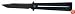 Valor Black Folder w/Circle Pierced Handle w/Black Tanto Blade #3231