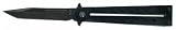 Black Folder w/Circle Pierced Handle w/Black Tanto Blade