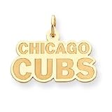 14K Chicago Cubs X Large Team Name Charm