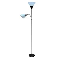 Room Essentialsand#153; Black Floor Lamp Torch/Task