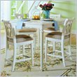 American Drew Camden Square Gathering Table Set in Antique White Finish