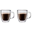 Bodum Bistro Double-Wall Insulated 15-Ounce Glass Mug, Set of 2