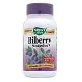 Nature's Way Bilberry Extract, 80mg, 90 caps( Four Pack)