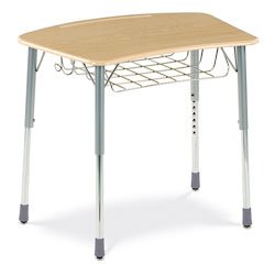 Virco Inc. Zuma Student Desk With Book Basket and Backpack Hanger (20 x 31) (Set of 2)
