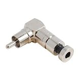 Right Angle Compression RCA Type Connector for Miniature Coax - 10pk
