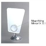TRAPEZOID RIMLESS MIRROR W/MAGNIFYING MIRROR