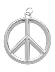 Genuine Sterling Silver Small Peace Symbol Pendant with chain