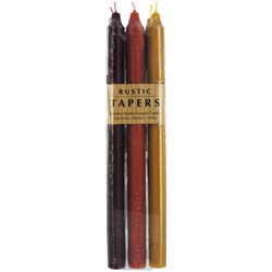Northern lights candles - rustic tapers 6pc banded - 12…