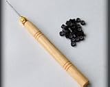 One Hook Tool with 10 Brown Silicon Micro Beads Super Easy to Install Feathers for Hair Extension 21e %2B4YrCcL. SL160 One Hook Tool with 10 Brown Silicon Micro Beads Super Easy to Install Feathers for Hair Extension