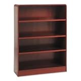 Review ALERA  / Alera Radius Corner Wood Veneer Bookcase, Four-Shelf, 48 High, Cherry 24861 / ALE24861