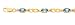 10k Gold, Diamond & Blue Topaz Bracelet- 7 IN (0.03ctw)