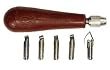Speedball Linozip Safety Cutter Set 4137 #37 Lino Zip Assortment Zip Cutters, #21, #22, #23, #2