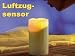 Lunartec LED-Echtwachs-Kerze "Glow by Blow" mit Luftzug-Sensor, 15 cm