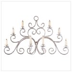 Distressed Ivory Wrought Iron Candelabra - Style 33586