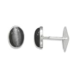 Black Fiber Optic Glass Cuff Links