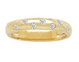 Seven Sparkles Yellow Gold Diamond Band