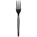 Dixie FH517 Heavy Weight Polystyrene Fork, 7.13" Length, Black (Case of 1,000)