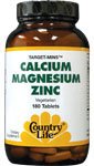 Country Life Cal-Mag-Zinc, 180 Tablets