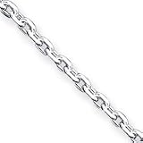 Sterling Silver 3.25mm Cable Chain Necklace - 30 Inch - Italian