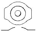 Deep Convex Wafers W/Flange, 1 5/8", Box Of 5
